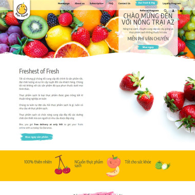 Theme wordpress flatsome bán nông sản 01