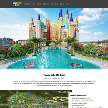 Theme wordpress flatsome landing page BĐS NovaWorld