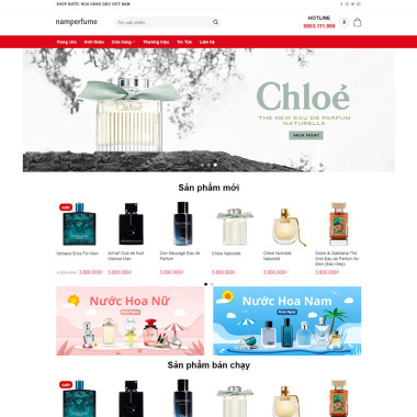 Theme wordpress flatsome bán nước hoa