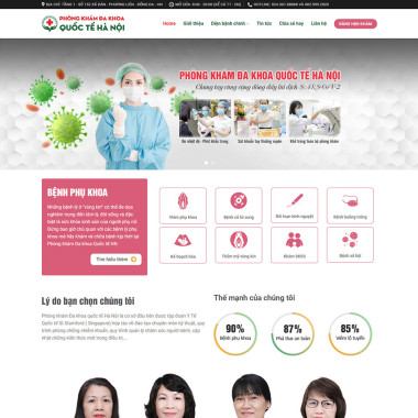 Theme wordpress flatsome phòng khám 01