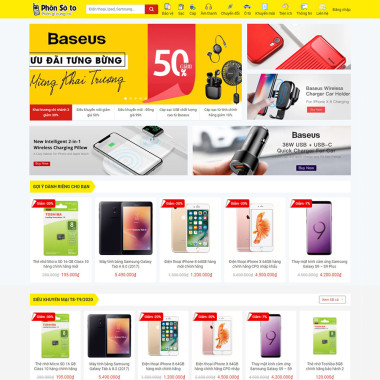 Theme wordpress flatsome bán phụ kiện điện thoại