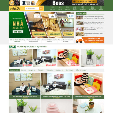 Theme wordpress flatsome bán ghế sofa