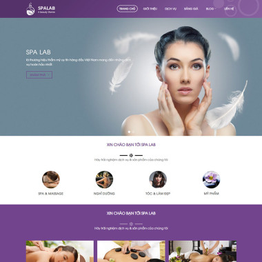 Theme wordpress flatsome dịch vụ spa 04