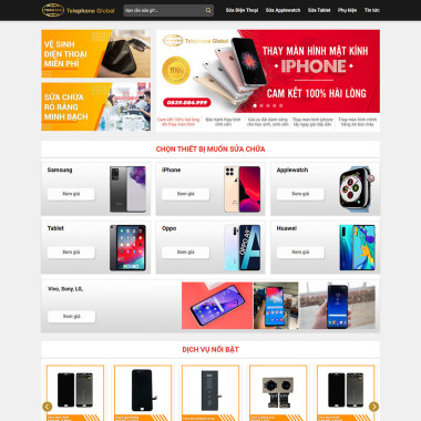 Theme wordpress flatsome sửa điện thoại 01