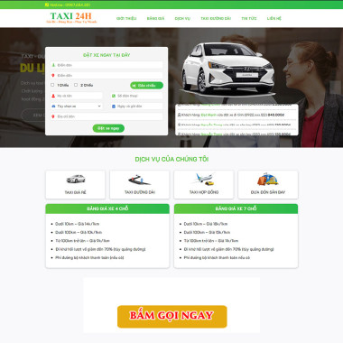 Theme wordpress flatsome dịch vụ taxi