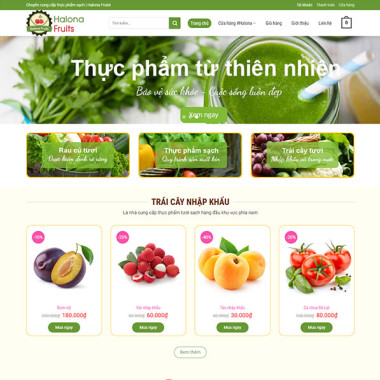 Theme wordpress flatsome bán trái cây