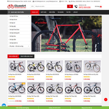 Theme wordpress flatsome bán xe đạp