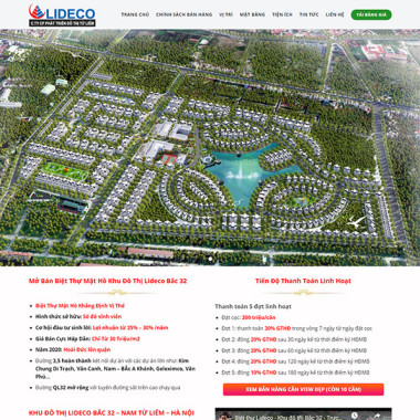 Theme wordpress flatsome bất động sản LIDECO