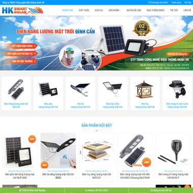 Theme wordpress flatsome bán đèn năng lượng mặt trời