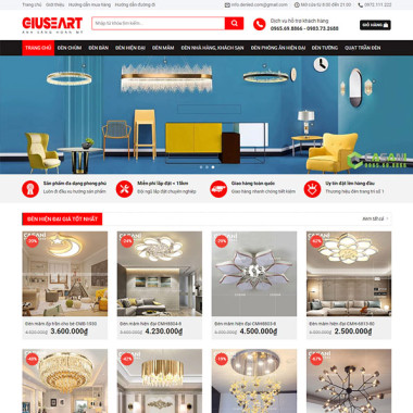 Theme wordpress flatsome bán đèn trang trí