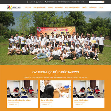 Theme wordpress flatsome đào tạo tiếng Đức