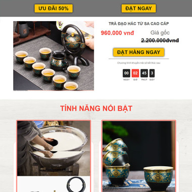Theme wordpress flatsome landing page trà đạo đẹp