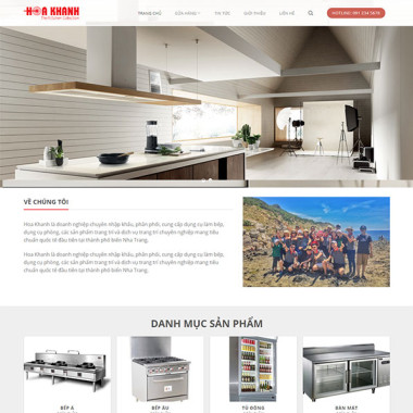 Theme wordpress flatsome bán thiết bị bếp
