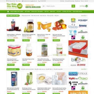 Theme wordpress flatsome thực phẩm chức năng 06