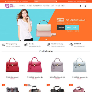 Theme wordpress flatsome bán túi xách