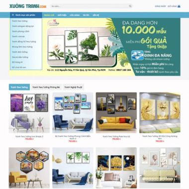 Theme wordpress flatsome bán tranh