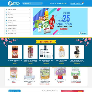 Theme wordpress flatsome shop đa năng
