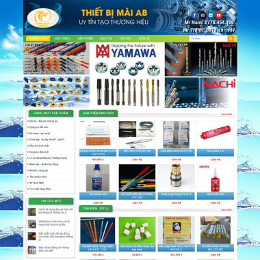 Theme wordpress flatsome bán thiết bị mài công nghiệp