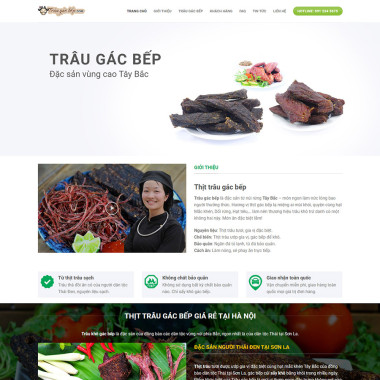 Theme wordpress flatsome landing page bán thịt trâu