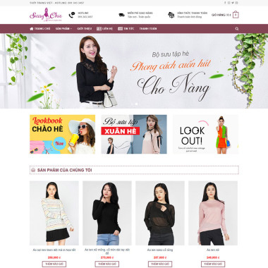Theme wordpress flatsome thời trang nữ
