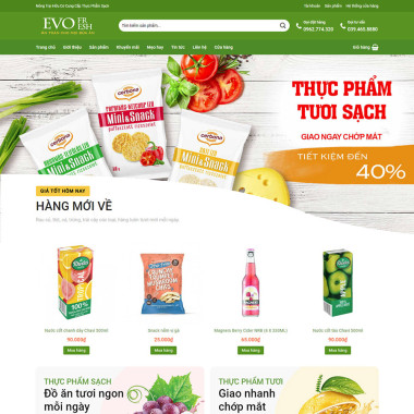 Theme wordpress flatsome thực phẩm 02