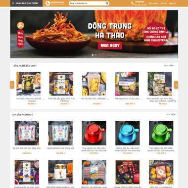 Theme wordpress flatsome thực phẩm 03