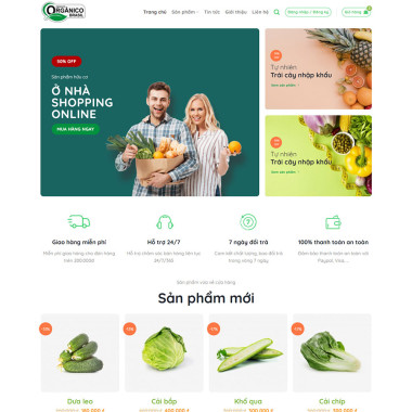 Theme wordpress flatsome bán thực phẩm sạch 04