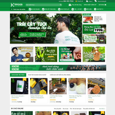 Theme wordpress flatsome thực phẩm 05