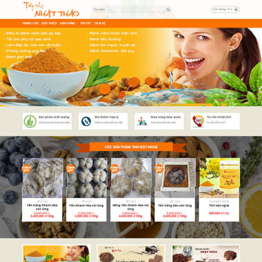 Theme wordpress flatsome bán yến sào