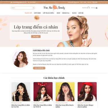 Theme wordpress flatsome dạy trang điểm