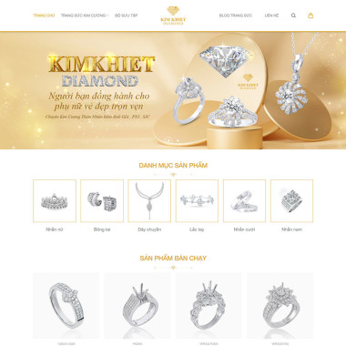 Theme wordpress flatsome bán trang sức đẹp