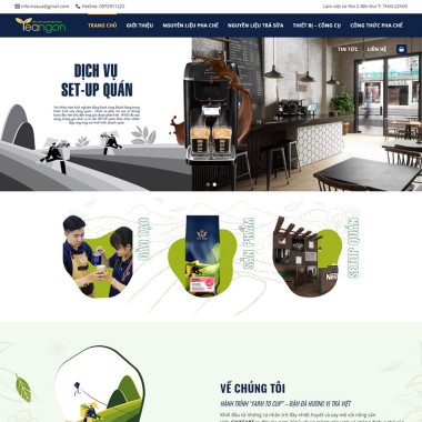 Theme wordpress flatsome bán trà sữa
