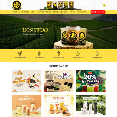 Theme wordpress flatsome bán trà sữa 02