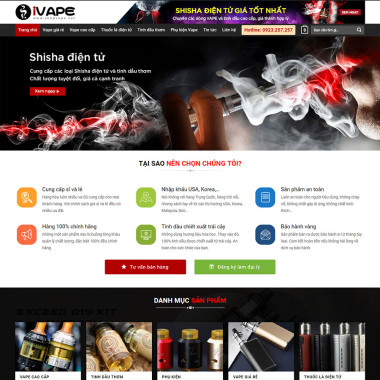 Theme wordpress flatsome bán vape