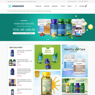 Theme wordpress flatsome bán vitamin, thực phẩm chức năng